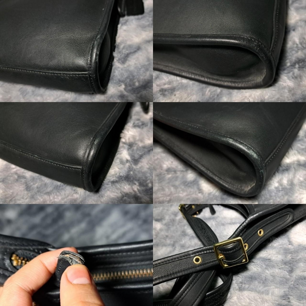 Vintage Coach 9997 Black Leather Crossbody Bag Purse - Picture 7 of 8